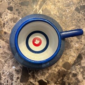 Blue Ceramic Curling Rock Mug